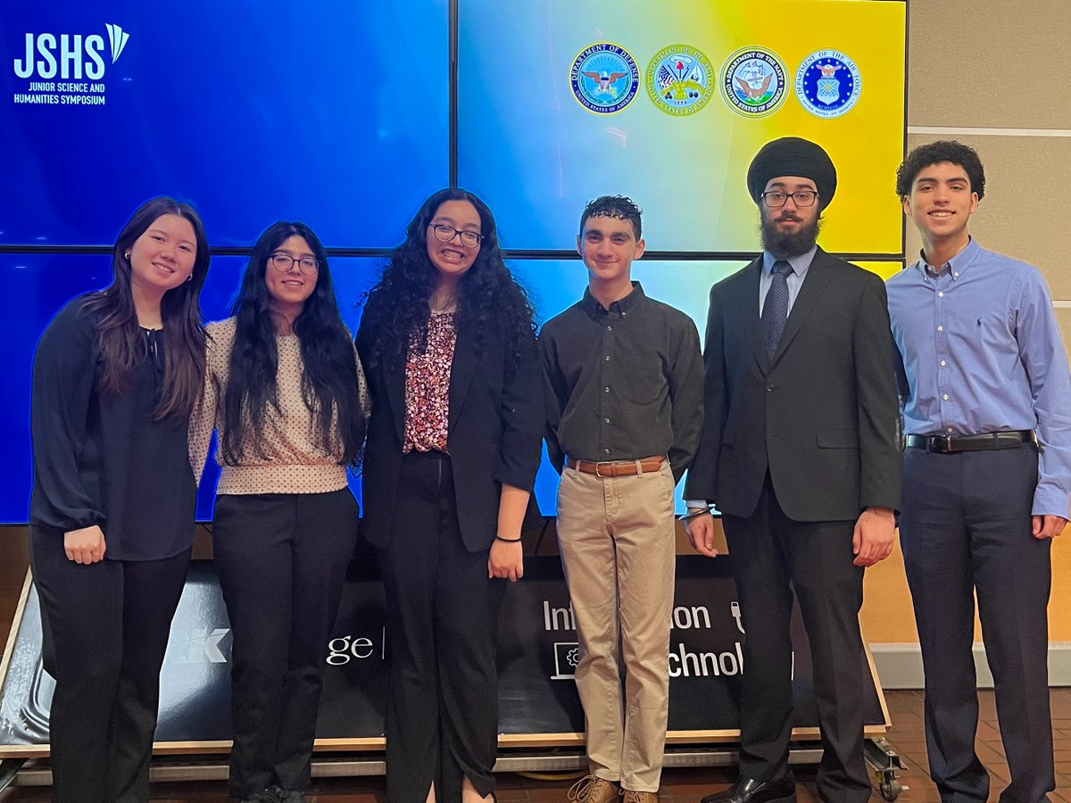 Congratulations to Devaanshi, Laasya, Ben, Sarah, Andres &amp; Partap for each earning the title of JSHS Long Island Regional Semi-Finalist! Yesterday these students presented their amazing research at York College alongside science research students across Long Island.