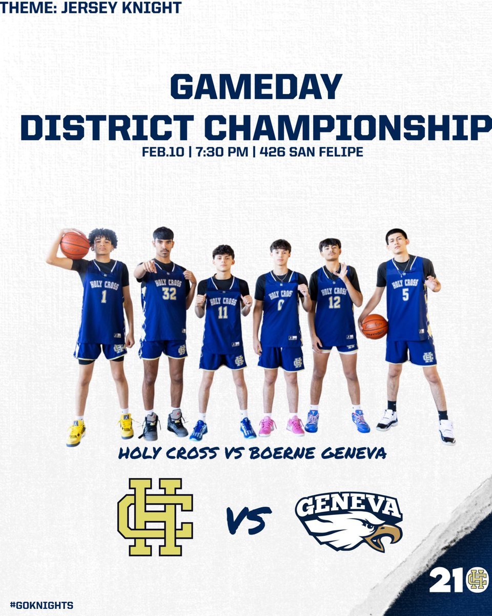 Holy Cross Knights Basketball (@hcbasketball426) on Twitter photo 🔥GAME DAY!!! 🔥
Last district game before playoffs! District Championship on the line! 11-0 vs. 10-1. Two top 10 state ranked teams!
🆚 Geneva
⌚️ 7:30pm
📍Geneva
<a href="/TXPSbasketball/">Texas Private School Basketball</a> @TXPS_JacobB <a href="/TAPPSbasketball/">TAPPS Basketball</a> <a href="/TexasHoopsGASO/">TexasHoops/GASO 🔗</a> <a href="/TXPSMedia/">Texas Private School Media</a> 🔥GAME DAY!!! 🔥
Last district game before playoffs! District Championship on the line! 11-0 vs. 10-1. Two top 10 state ranked teams!
🆚 Geneva
⌚️ 7:30pm
📍Geneva
<a href="/TXPSbasketball/">Texas Private School Basketball</a> @TXPS_JacobB <a href="/TAPPSbasketball/">TAPPS Basketball</a> <a href="/TexasHoopsGASO/">TexasHoops/GASO 🔗</a> <a href="/TXPSMedia/">Texas Private School Media</a>