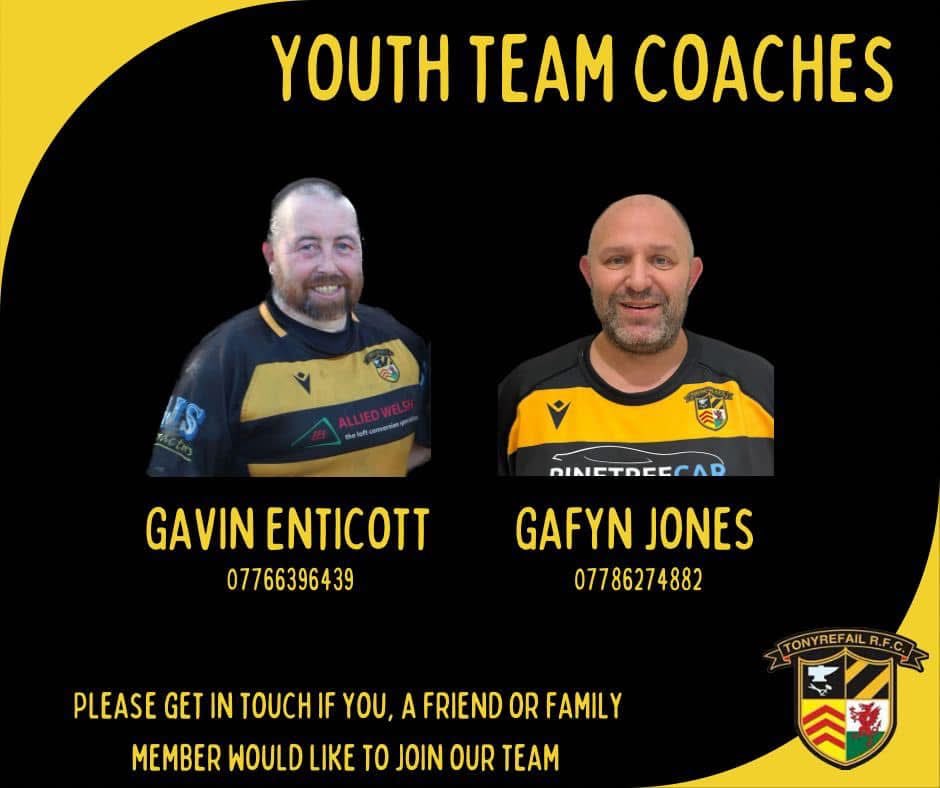 Tonyrefail RFC (@tonyrefailrfc) on Twitter photo 🚨Coaches Announced🚨
Here are the coaches who will take charge of next years youth team
It’s an exciting time for the club to see a youth team reformed
Please get in touch if you are interesting in joining! All welcome new and old faces!
<a href="/theshrekdaddy/">Gafyn Jones</a> <a href="/GEnticott/">gavin enticott</a>
🖤🧡 🚨Coaches Announced🚨
Here are the coaches who will take charge of next years youth team
It’s an exciting time for the club to see a youth team reformed
Please get in touch if you are interesting in joining! All welcome new and old faces!
<a href="/theshrekdaddy/">Gafyn Jones</a> <a href="/GEnticott/">gavin enticott</a>
🖤🧡