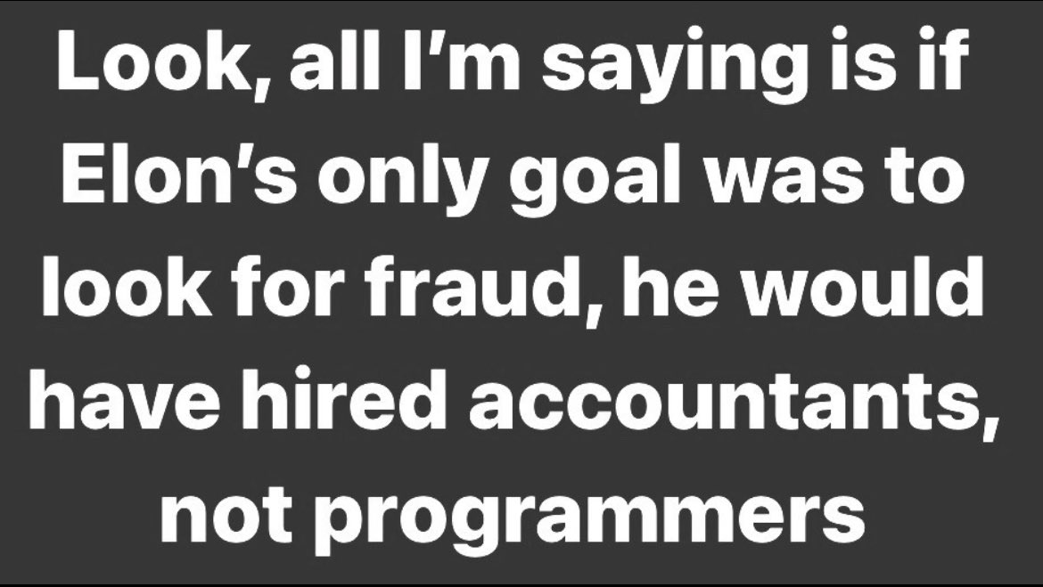 Trump says he’s discovered evidence of billions of dollars in fraud.
Ok, he’s the President of the United States. He completely controls Congress, SCOTUS &amp; the DOJ.
So where’s the indictments?
You’d think if he has evidence of fraud this vast, there’d be arrests and indictments.