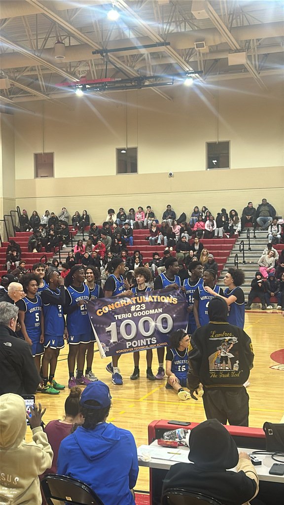 🏀🔥 BIG CONGRATS to our very own Teriq Goodman for dropping his 1000th career point last Friday against South High! 🏅 Your determination and grind on the court are unmatched. The entire WTHS community is proud of you! Here’s to many more victories! 🙌💙 #techpride #basketball