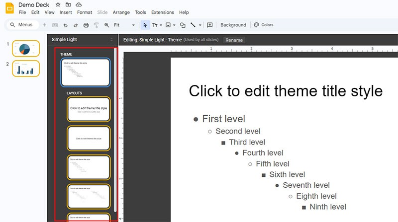 Slideson_com's tweet image. Manually formatting each slide can be time-consuming. This is where the Theme Builder comes in, previously known as Master Slides.

slideson.com/edit-theme-bui…

#GoogleSlides #ThemeBuilder #MasterSlides #SlideEditing #GoogleSlidesTips #GoogleWorkspace #PresentationTips