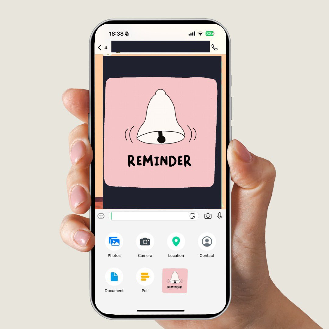 dnagarjunreddy's tweet photo. Hey @WhatsApp , I'd love a reminder option feature in WhatsApp! 📅⏰ How many of you agree? 👍🔥 #WhatsAppReminders #FeatureRequest https://t.co/RdSebBTYhe