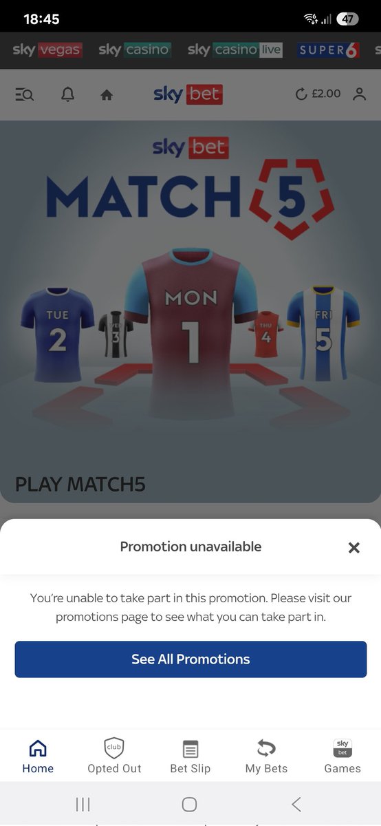 Gemmacocks1991's tweet photo. @SkyBetHelp is there a reason I am suddenly no longer able to take part in the match 5? https://t.co/KfEShRv6R8