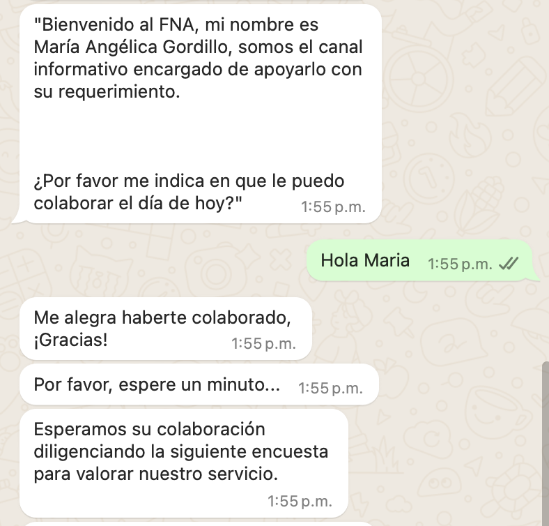 Esta es la eficiente atención del <a href="/FNAahorro/">FNA AHORRO</a> cerrando los chats en menos de un segundo. Que cansancio su pésimo servicio.