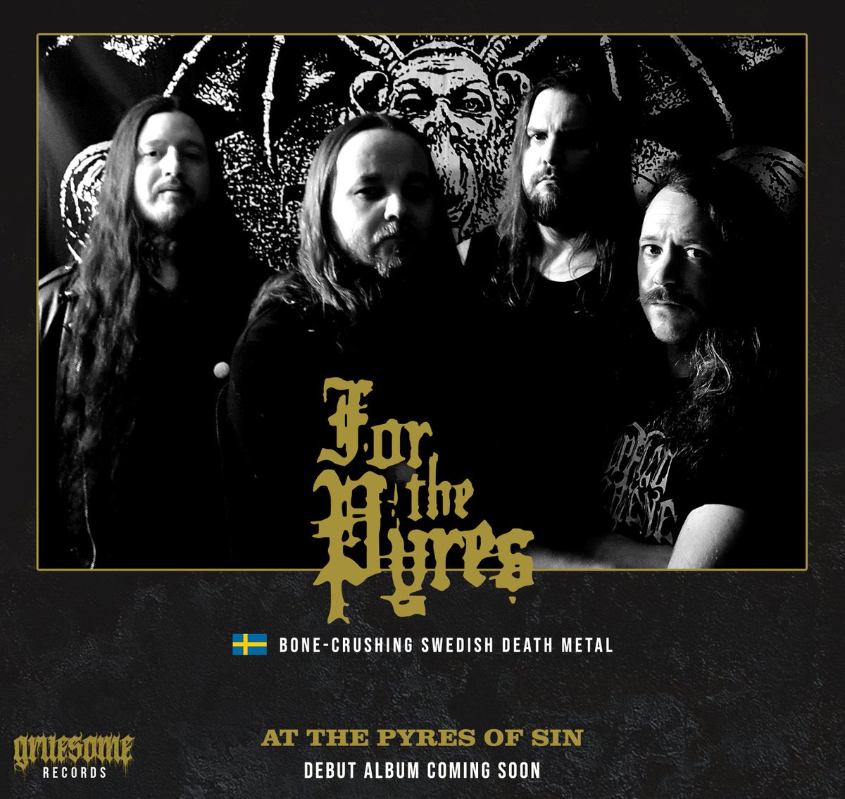 💥 NEW RELEASE ANNOUNCEMENT!

We proudly welcome Swedish deathsters FOR THE PYRES to Gruesome Records! 

"At the Pyres of Sin" will surely bring you some heavy pounding DEATH METAL, the Scandinavian way! Stay tuned for the first track premiere!

#GruesomeRecords #ForThePyres