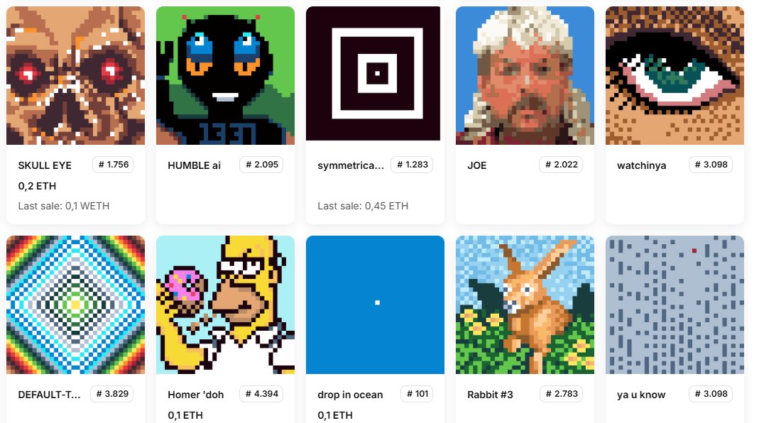 punksinpixels (@punksinpixels) on Twitter photo If you are long enough in our small emerging space
you remember this fantastic early project called
<a href="/Pixelchain_Dapp/">PixelChain_dapp</a> .
Some of the most important crypto artists like
<a href="/XCOPYART/">XCOPY π΄</a>, <a href="/Coldie/">Coldie</a>
etc. used it to put their art on chain.
/4 If you are long enough in our small emerging space
you remember this fantastic early project called
<a href="/Pixelchain_Dapp/">PixelChain_dapp</a> .
Some of the most important crypto artists like
<a href="/XCOPYART/">XCOPY π΄</a>, <a href="/Coldie/">Coldie</a>
etc. used it to put their art on chain.
/4