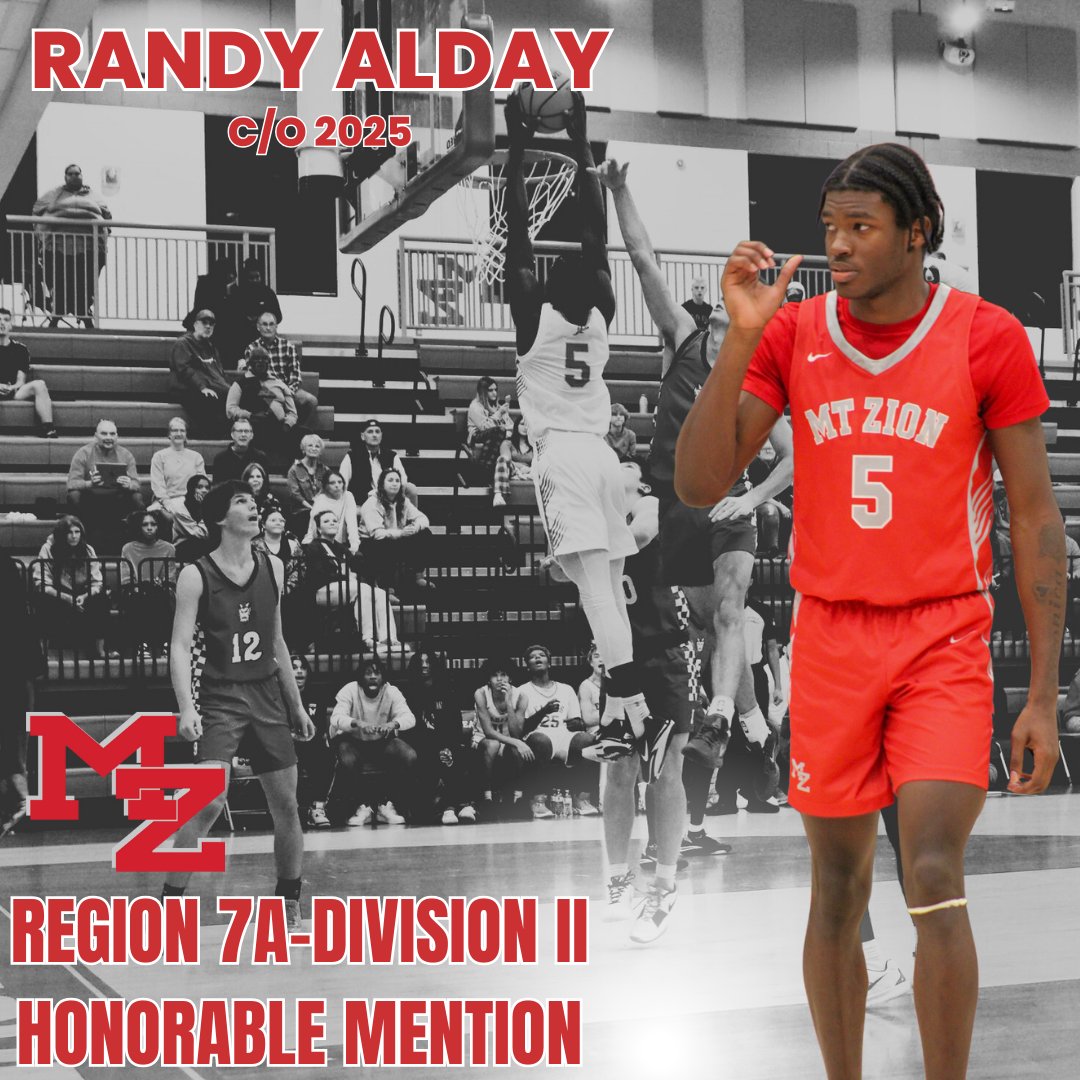 CONGRATULATIONS to <a href="/AldayRandy58897/">Randy Alday</a> on being selected to the 2024- 25 Region 7A, Division II All-Region team. 

Honorable Mention 
🦅🏀

<a href="/HSM_WestGA/">Hometown Sports Media</a> <a href="/GradickSports/">Gradick Sports</a> <a href="/TheMorningFive/">The Morning 5</a> <a href="/CoachWKT/">Wade Traylor</a> <a href="/KyleSandy355/">Kyle Sandy</a> <a href="/swish_scout/">SWISH SCOUTING</a> <a href="/MZEaglesNest/">Mt. Zion Athletics</a>