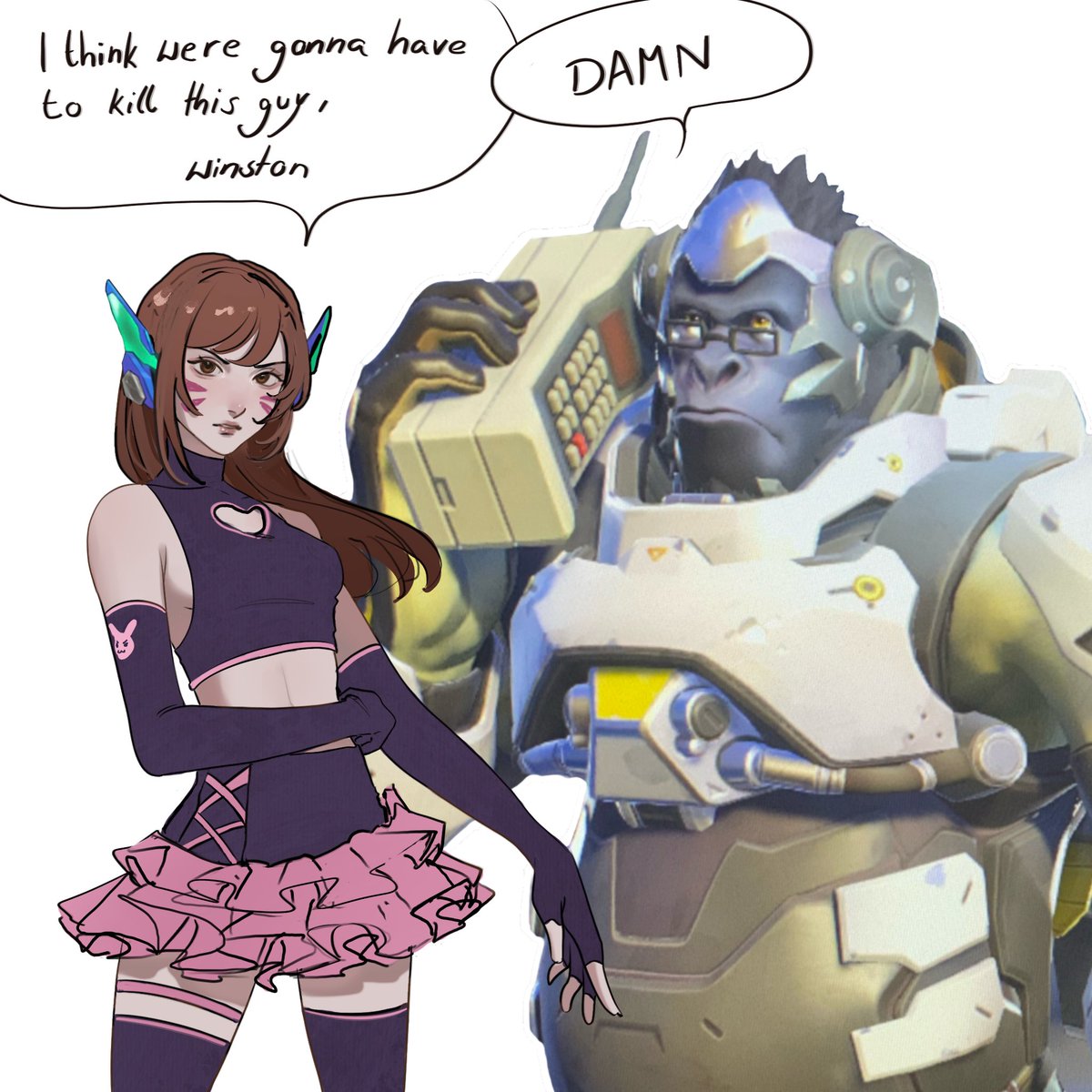 the 6v6 experience :3
#dva #Overwatch2 #winston #Overwatch2fanart