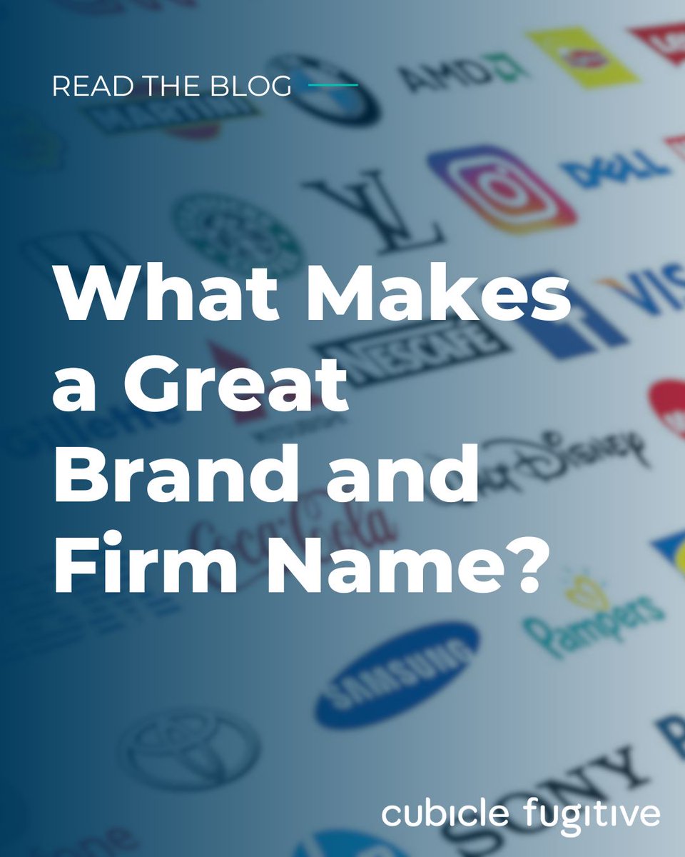 CubicleFugitive's tweet photo. Choosing the perfect name for your firm is no small task.

From ensuring it’s easy to spell to evoking the right emotions, a name is more than just a label – it’s your first impression.

Read the blog here: https://t.co/Iw82BXr1Es

#BrandingTips #LawFirmMarketing #NamingStrategy https://t.co/FRzNYfweIc