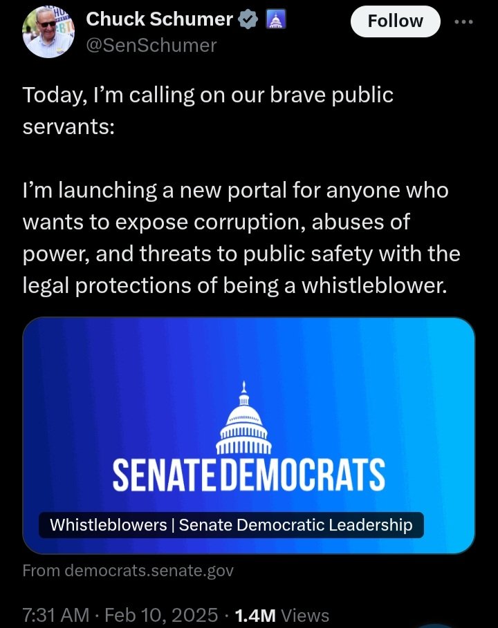 lib_trigger's tweet image. You know what to do friends!

Every single public Wifi hotspot you go to, submit a whistleblower complaint at this website. This way each complaint comes from a unique IP address.

In the complaint, copy and paste the waste and fraud that DOGE has found.

Overwhelm the system.