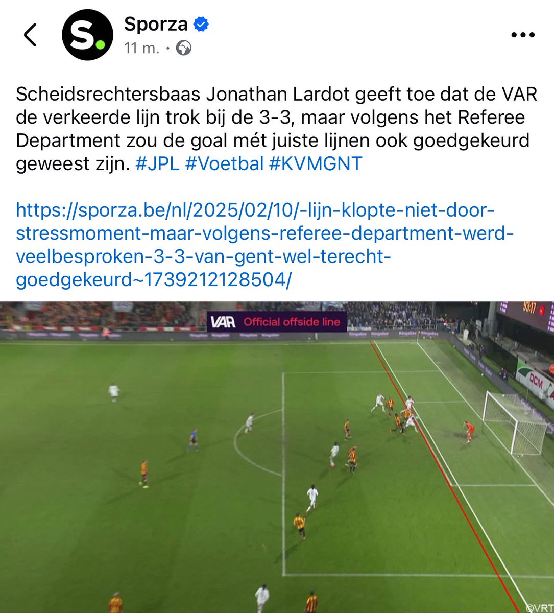 CokeyPaul's tweet photo. Basiskwaliteit voor iedere functie bij het referee department: geen geweten hebben. Ze praten recht wat krom is met de lach op hun gezicht (bis). #kvmgnt #lardot #nietzoproperehanden #sporza https://t.co/ZSTV8OYUg2