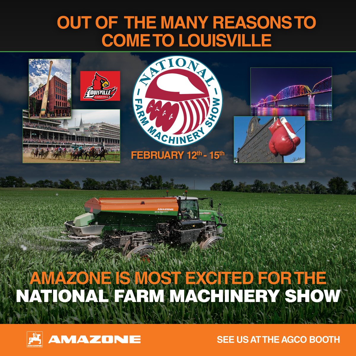 AMAZONE North America (@amazone_inc) on Twitter photo There are many attractions that bring thousands to Louisville, KY, and, for Amazone, there is nothing more exciting than the National Farm Machinery Show. <a href="/KYNFMS/">National Farm Machinery Show</a> There are many attractions that bring thousands to Louisville, KY, and, for Amazone, there is nothing more exciting than the National Farm Machinery Show. <a href="/KYNFMS/">National Farm Machinery Show</a>