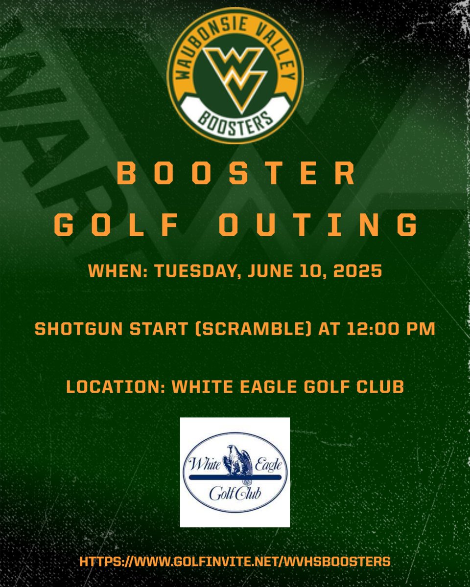WaubonsieGolf's tweet photo. Save the date:  Help support WV athletics.  Proceeds from the event will go directly to providing equipment, support, and other resources to WVHS sports programs! https://t.co/iT5Sblx34g