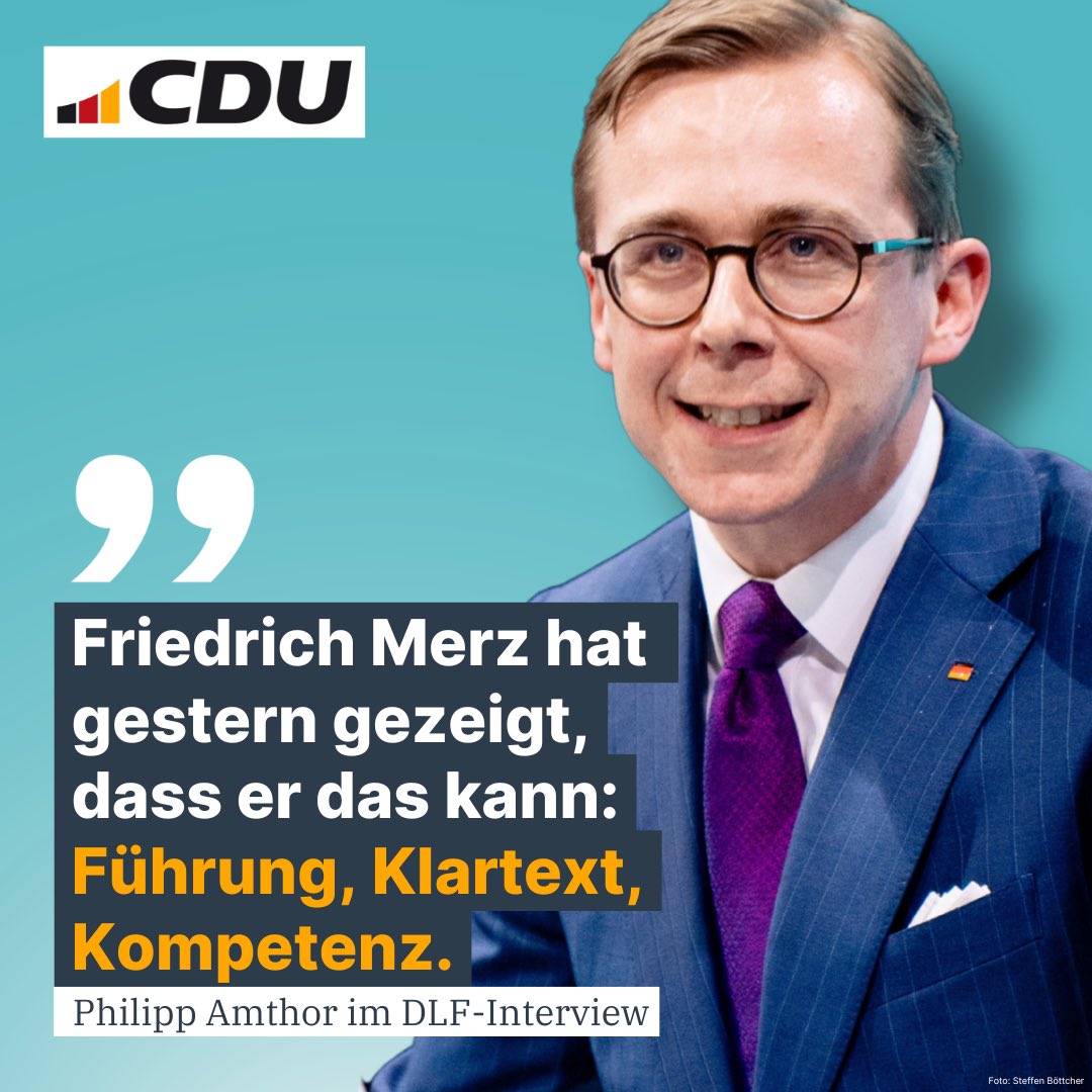 Phillip Amthor im <a href="/DLF/">Deutschlandfunk</a> über das #TVDuell: „Wir brauchen eine Regierung, auf die die Menschen in unserem Land nicht mit Verwunderung schauen, sondern den Eindruck haben: Da sind kompetente Leute, die dieses Land wieder auf Kurs führen in der Wirtschaftspolitik, in der