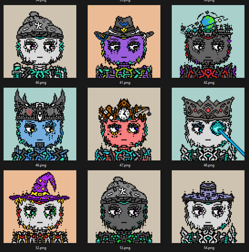 With these color palettes it might work, palette type toward pastel #NFT #NFTCollection