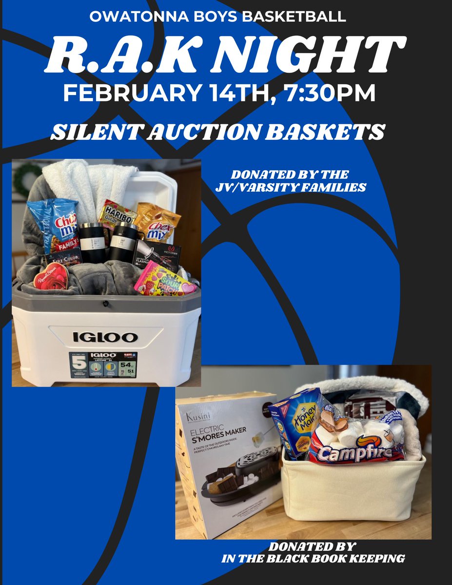 R.A.K Night is this Friday, February 14th.  We'll be sharing some of the Silent Auction baskets throughout the week.
We hope to see you Friday!