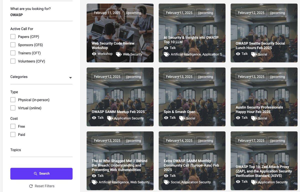 InfoSecMap (@infosecmap) on Twitter photo Great learning and networking opportunities at the <a href="/OWASP/">OWASP® Foundation</a> chapter meetings all over the world! 📚 👥
Many coming up from <a href="/OWASP_NL/">OWASP Netherlands</a>, <a href="/OWASP_Ottawa/">OWASP Ottawa</a>, <a href="/OWASP_ch/">OWASP Switzerland</a>, <a href="/OWASPOC/">OWASP OC</a>, <a href="/OWASP_Newcastle/">OWASP Newcastle</a>, and others.
Explore the full list! 🐝
➡️ infosecmap.com/explore/?type=…
#CyberSecurity #InfoSec Great learning and networking opportunities at the <a href="/OWASP/">OWASP® Foundation</a> chapter meetings all over the world! 📚 👥
Many coming up from <a href="/OWASP_NL/">OWASP Netherlands</a>, <a href="/OWASP_Ottawa/">OWASP Ottawa</a>, <a href="/OWASP_ch/">OWASP Switzerland</a>, <a href="/OWASPOC/">OWASP OC</a>, <a href="/OWASP_Newcastle/">OWASP Newcastle</a>, and others.
Explore the full list! 🐝
➡️ infosecmap.com/explore/?type=…
#CyberSecurity #InfoSec