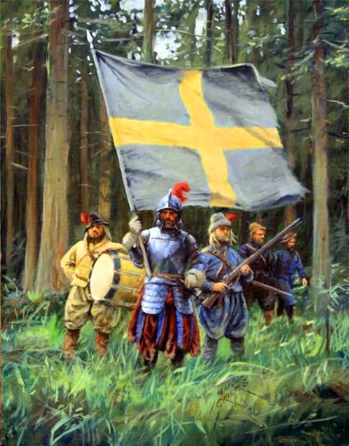 Melanchthon61's tweet image. 1638 Swedes land in what would later be known as Delaware. “We plant this flag here in the name of Queen Christina of Sweden and in hope of bringing the Lutheran faith to the new world.” 🇸🇪