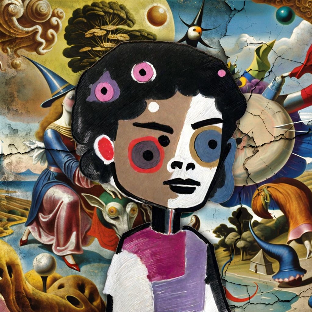 Destroyer of star systems. An unparalleled force: creatively, conceptually, interpersonally, on canvas or on page, in-person or in theory. A dustdevil of daring, a queen who cares. Too talented for the term multi-talent to do justice. She is an Atlas, upon whose shoulders crypto