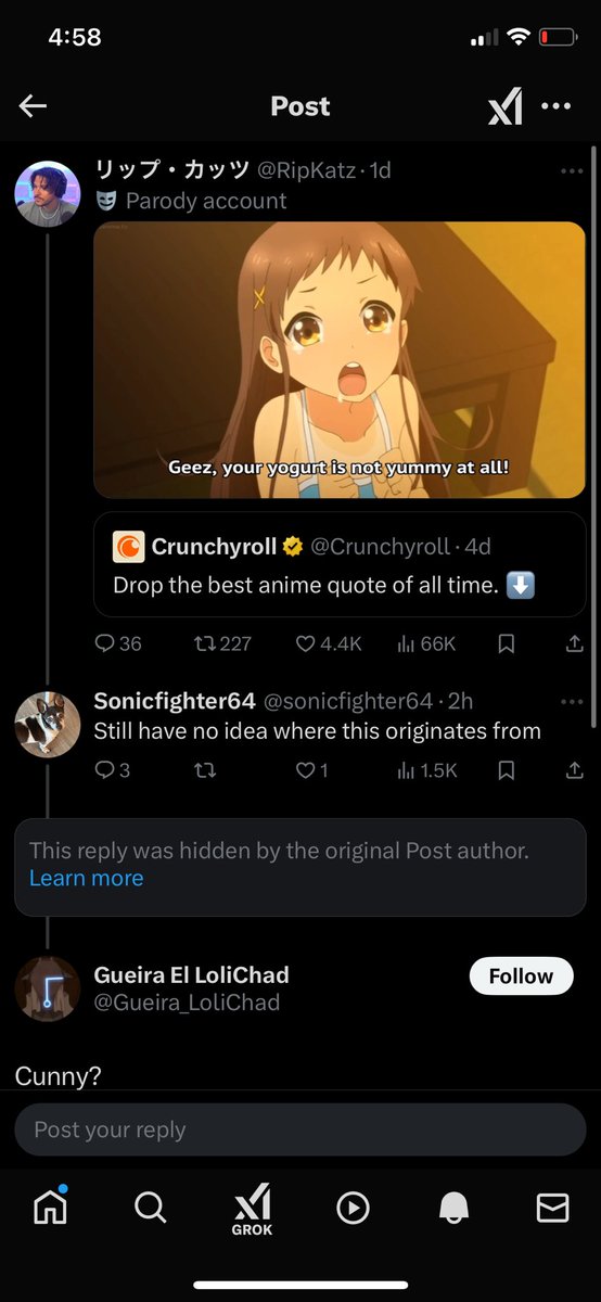 The_Knight1518's tweet photo. Bro really hid my comment because he knew I was right typical pedo, (my comment was about the hentia in the second picture which is a childporn hentia) @RipKatz don’t try to hide my comments pedo https://t.co/4A0TWtMKog