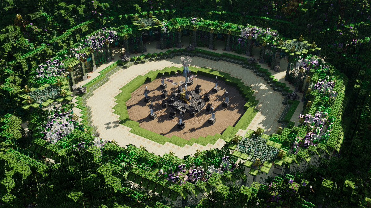 The Enceladus Grove, in Versailles in Minecraft to 1:1 scale
