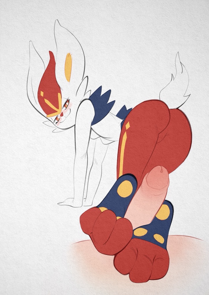 CinderaceFeet's tweet photo. Cindy is really good at using her lucky rabbit's feet, be it for Unite battles or... other things. https://t.co/lb8snA7cgq