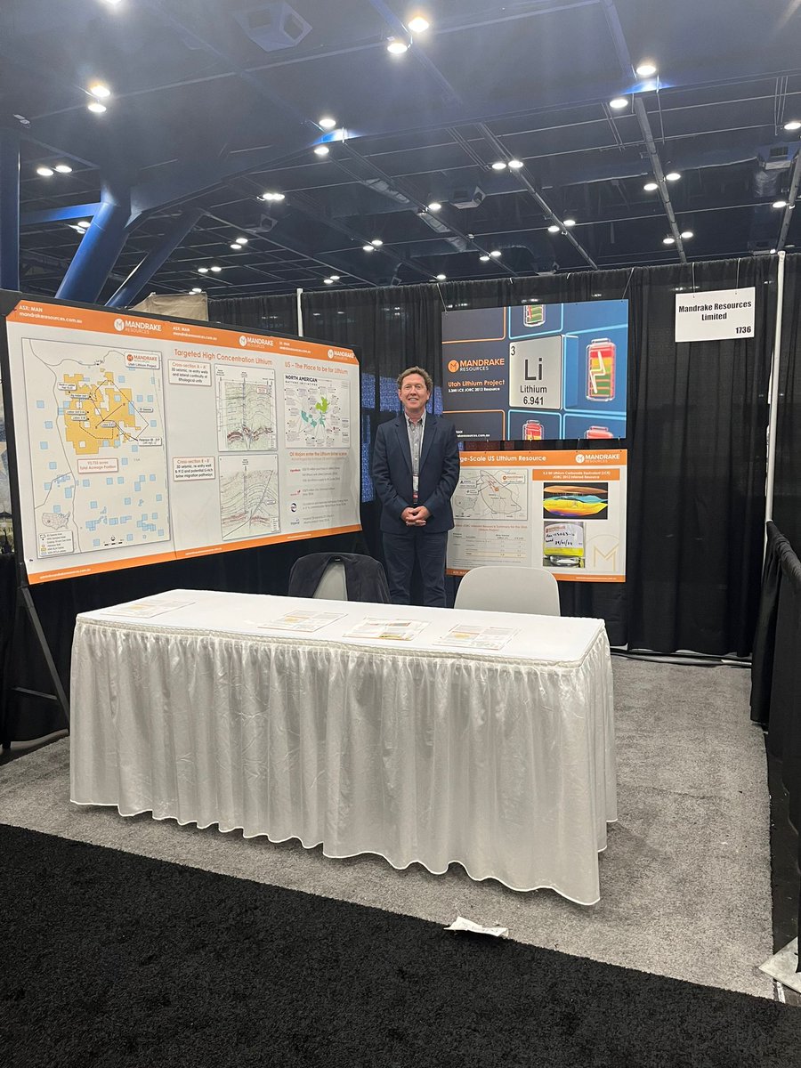 🌍 Our MD, James Allchurch, attended the NAPE Summit in Houston, Texas, where he engaged with potential partners, customers, and investors to showcase $MAN's Utah Lithium Project—a top-tier U.S.-domiciled lithium brine asset with a 3.3Mt LCE maiden resource estimate.