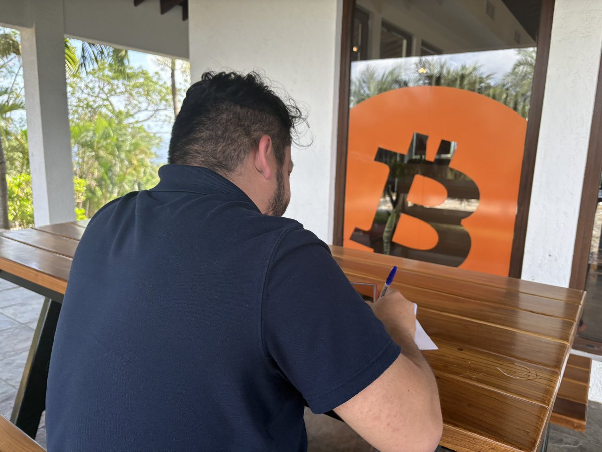 BitcoinConfed's tweet photo. Here is the school director—writing down his seed backup 🧡, happily receiving his first million sats to install internet! 

Very soon, we’ll publish their crowdfunding campaign. 

Just a few small steps to unlock another community—no permission needed to build a better world! https://t.co/envimIIt09