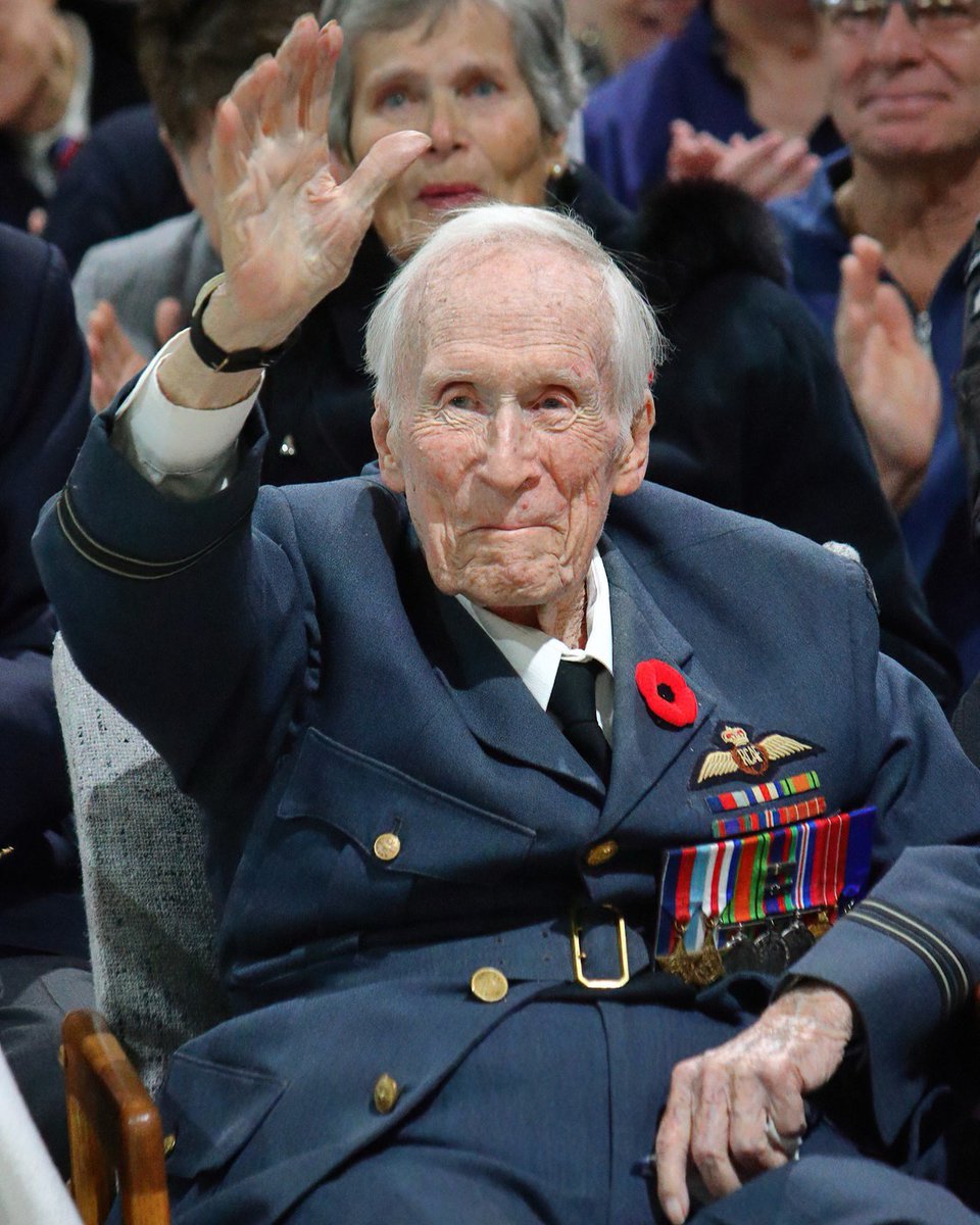 CWHM's tweet image. We are saddened by the news of Jack Finan's passing at the incredible age of 105. 
He served as a Lancaster pilot with the RCAF in WW2. 
Our thoughts are with the Finan family - this year's Remembrance Day will not be the same without Jack in the front row. 
Lest we forget