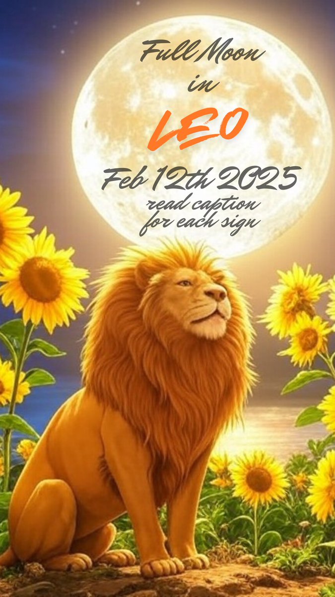 EyeshaOfficial's tweet photo. FULL MOON in LEO: Feb 12th 2025; what's in each for each sign?
⬇️Check Below⬇️
➡️Aries (March 21 - April 19):
5th House: step into the spotlight, express your passions, and explore your creative side! 

➡️Taurus (April 20 - May 20):
4th house: a good time to nurture your private life and heal any emotional wounds. 

➡️Gemini (May 21 - June 20):
3rd house: express your thoughts with confidence! A good time to overcome any fears of not being heard or understood. 

➡️Cancer (June 21 - July 22):
2nd house: reflect on what truly brings you security and value; financial assessments, possible new income sources or releasing bad spending habits. 

➡️LEO (July 23 - August 22):
1st house: it's all about you! Shine in your unique way. Self-celebration, reassessing your identity and embracing your authenticity. Let go of what doesn’t align and reflect with your true self. 

➡️Virgo (August 23 - September 22):
12th house: for introspection and spiritual growth. Pay attention to your dreams and intuition. Healing, letting go of past burdens, closure before moving forward. 

➡️Libra (September 23 - October 22):
11th house: friendships and social networks is activated. Possible unexpected changes or revelations in your social circles. Contributing to communal goals. 

➡️Scorpio (October 23 - November 21):
10th house: assert yourself professionally. Career and public image. Possible breakthroughs or endings. 

➡️Sagittarius (November 22 - December 21):
9th house: travel, education, philosophical pursuits. Chase your dreams and desire to learn from new experiences or cultures. 

➡️Capricorn (December 22 - January 19):
8th house: transformations and shared resources alongside deep connections. Let go of what restricts you in intimate relationships or financial partnerships. 

➡️Aquarius (January 20 - February 18):
7th house: partnerships, both personal and business. Communication and addressing imbalances, mutual achievements, or parting ways if necessary.

➡️Pisces (February 19 - March 20):
6th house: health, work, and daily routines. Release habits hindering wellbeing or productivity. Self-case and work environment adjustments.