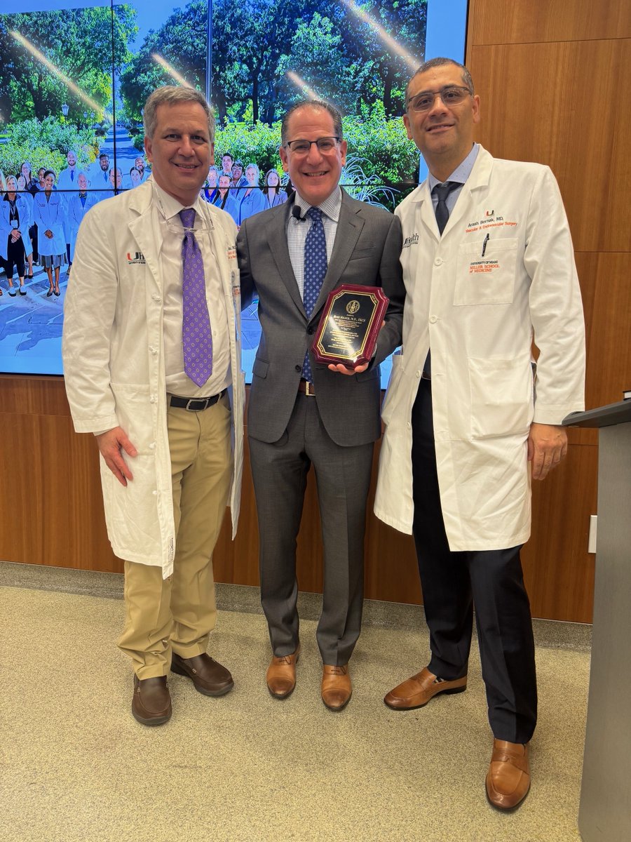UChicagoAorta (@uchicagoaorta) on Twitter photo Thank you to <a href="/UMiamiHealth/">UMiami Health System</a>'s Division of Vascular Surgery and Endovascular Therapy and Dr. Arash Bornak for inviting our chief, Dr. Ross Milner, as a Visiting Professor to give the JJ Karmacharya Lecture for their Grand Rounds last week. Thank you to <a href="/UMiamiHealth/">UMiami Health System</a>'s Division of Vascular Surgery and Endovascular Therapy and Dr. Arash Bornak for inviting our chief, Dr. Ross Milner, as a Visiting Professor to give the JJ Karmacharya Lecture for their Grand Rounds last week.