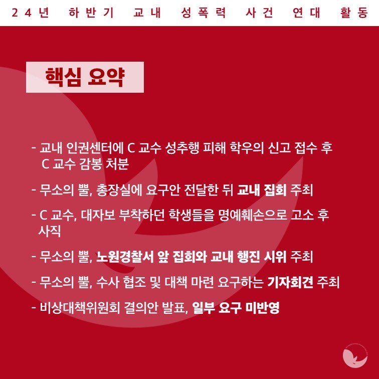 swuradfem's tweet photo. 안녕하세요, 서울여대 유일 래디컬 페미니즘 동아리 무소의 뿔입니다. 
24년 하반기 무소의 뿔은 서울여대 독문과 C교수 성추행 사건에 관해 본교의 안일한 성범죄 대처를 규탄하고, 재발 방지 대책 수립을 요구했습니다. 이 과정을 명확히 기록하고자 사태의 핵심을 요약한 카드뉴스를 제작했습니다. https://t.co/SYHncO4Rrw