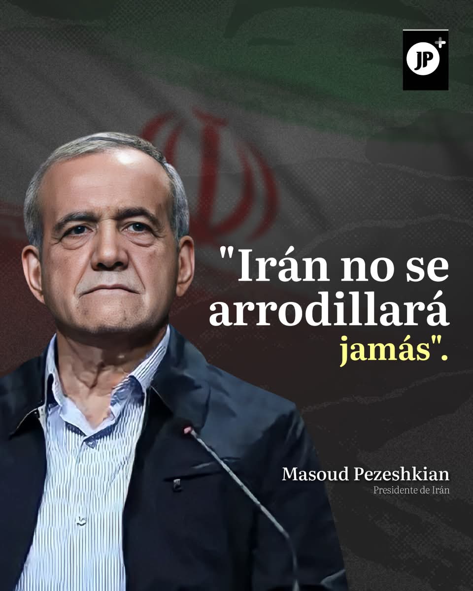 🇮🇷El mandatario persa, Masoud Pezeshkian, acusó a la Administración Trump de intentar someter a Irán mediante una política de "máxima presión", incluyendo sanciones petroleras, sin embargo, afirmó que su país no se doblegará a Washington.