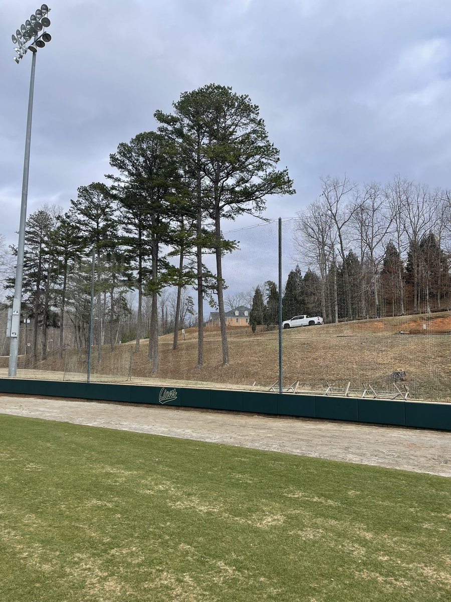 The Jug will look a little different this year…👀 

We’re excited to announce padding was installed today covering all brick on the inside of the field! 

Four days until Opening Day. Go Lions! 🦁