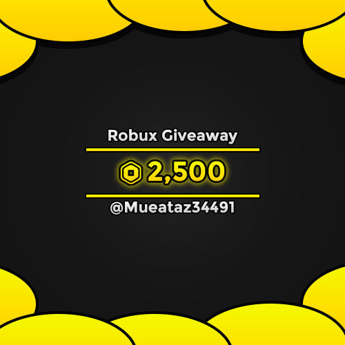 Mueataz34491's tweet image. 🤑2,500 ROBUX GIVEAWAY!!!🤑       
🚨How to enter???
Follow @Mueataz34491 
❤️🔥Like & 🔁 Repost
Reply with "Done" and ill pick a winner within 2 weeks!
YOU MUST do all the above to enter!
#robloxgiveaway #robloxgiveaways #Giveaway  #robux  #robuxgiveaways #robuxgw  #giveaways