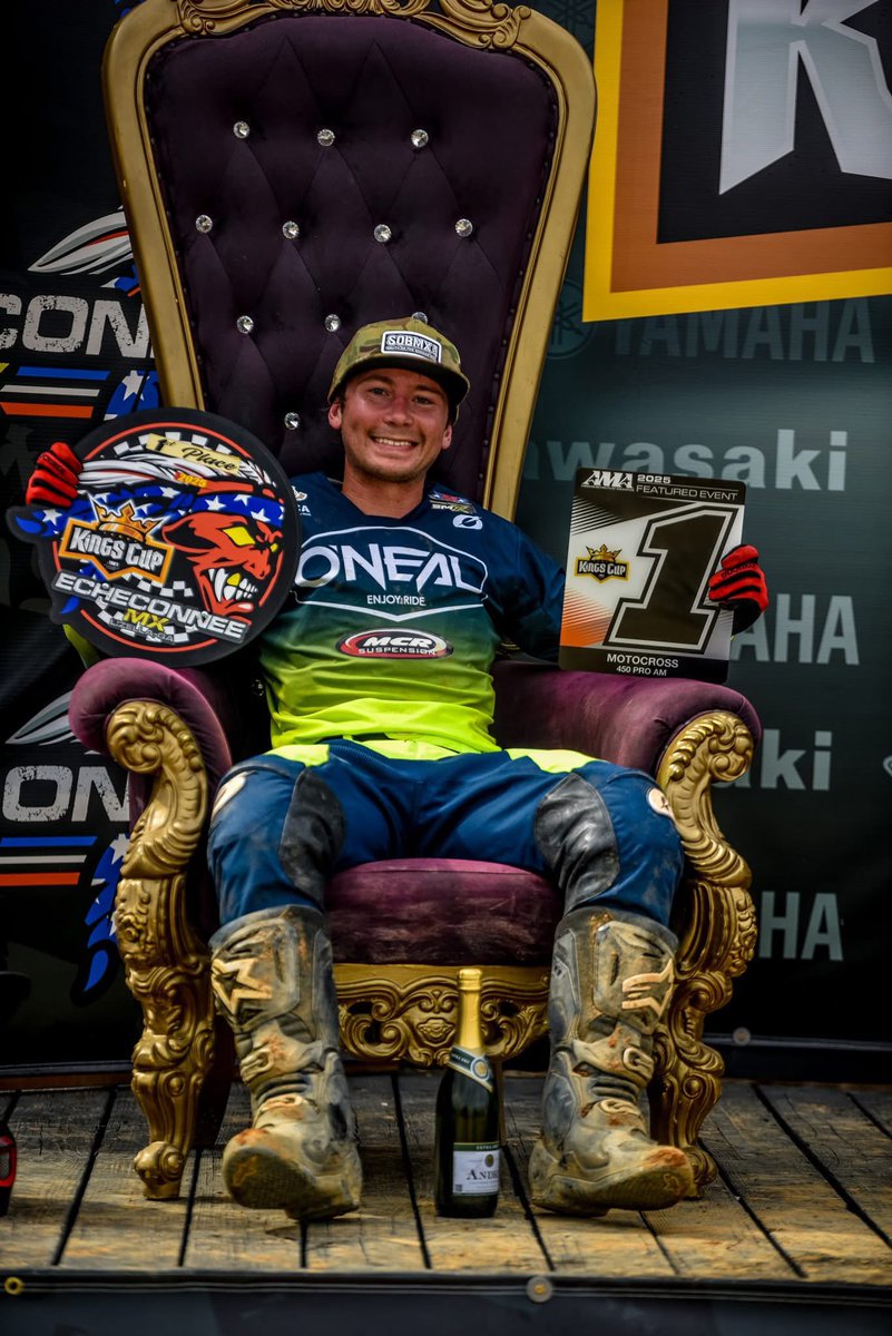 joeycrown355's tweet photo. Was Crowned King in 25+ and 450 A at the #echeconneemx Kings Cup winning all 4 motos this past weekend.
#kx450 #jcriderdevelopment https://t.co/bNGuBjTaqs