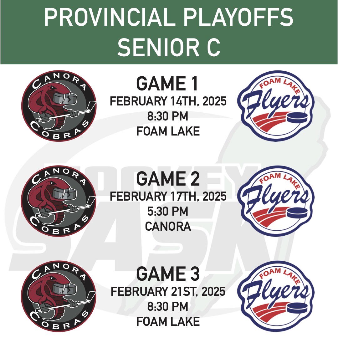 You wanted it, you got it! Round two vs <a href="/FLflyers/">Foam Lake Flyers</a> Game 1 this Friday in Foam Lake 8:30pm puck drop. Game 2 back in The Madhouse Monday Feb 17th 5:30pm. <a href="/MondayNooner/">Monday Nooner</a> <a href="/BennyGX94Sports/">Benny Walchuk</a> <a href="/SaskForum/">Wicked Deadly Sask Senior Hockey Forum</a>
