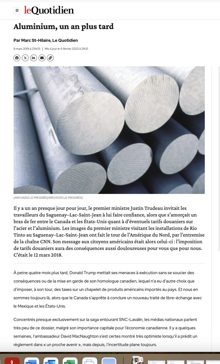 Le jour de la marmotte... Je viens de relire l'un de mes éditoriaux datant de 2019... « Reste à voir dans quelle mesure le Canada et le Mexique sauront raisonner un président si borné et imprévisible qu’il évoque la sécurité nationale pour imposer, à ses principaux partenaires