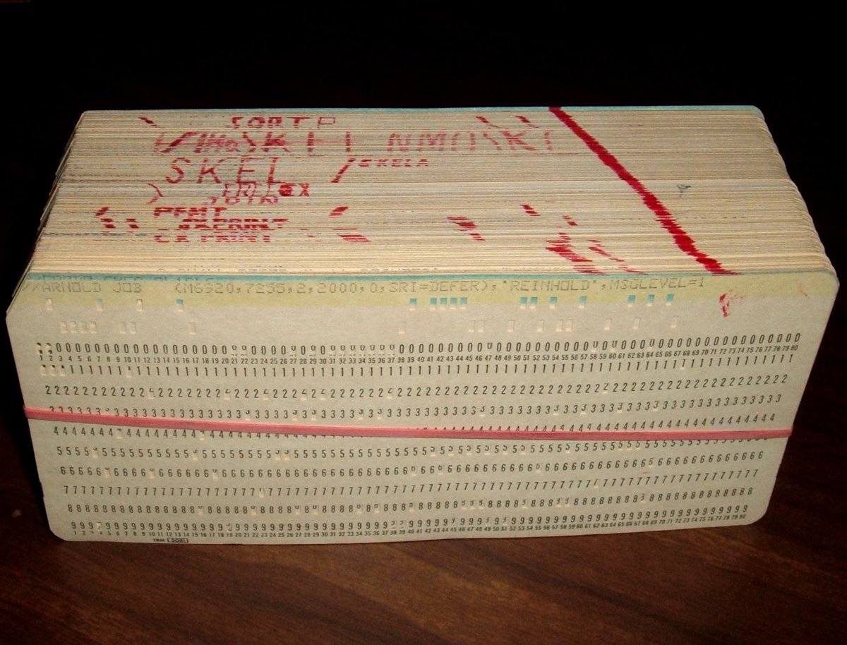deusinmach's tweet photo. @kai_fall > Never written a single line of Fortran
> Never even read a single Fortran book
> Flips through 3k Fortran Punch Cards
> Understand literally nothing
Why can’t x86_64 Assembly be like this? Why is x86_64 Assembly syntax and semantics so intuitive https://t.co/Fl5eViYtj6