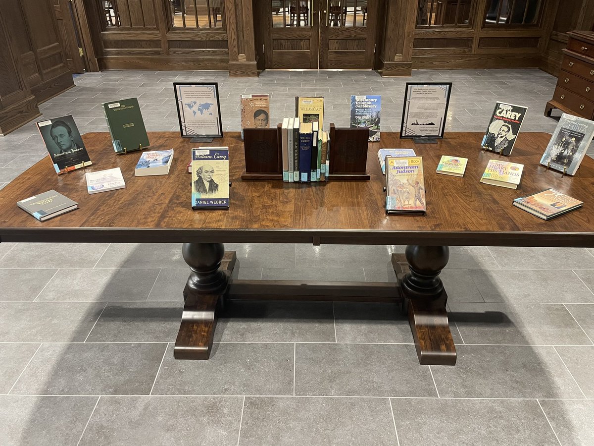 SBTSLibrary's tweet photo. We at the library are happy to join campus in celebrating “Great Commission Week.” Come check out our display table with many missionary biographies and other resources! https://t.co/6m9d0srU9A