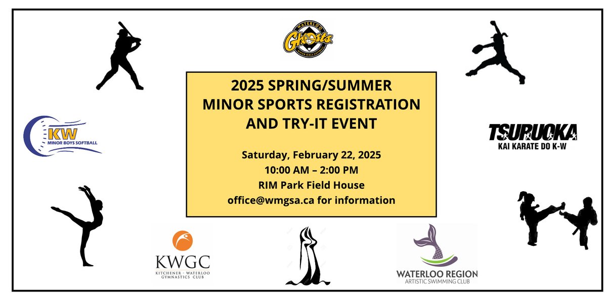 Our Minor Sports Registration and Try-It Event returns for 2025. Put Saturday February 22nd on your calendar. Bring your friends. Bring your family. Come on out and Give Us a Try!!! 🥎