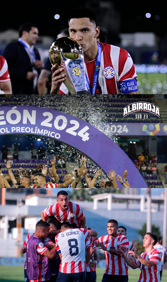 Albirroja's tweet photo. ¡A 1 año de una inolvidable conquista! 🏆

Recordamos el primer aniversario de la consagración de la #AlbirrojaSub23 ⚪🔴 como equipo campeón del CONMEBOL Preolímpico 2024, lo que sirvió para clasificar a los Juegos Olímpicos de @Paris2024 🏅🇫🇷

👉🏻 https://t.co/SeV0l7aYix

¡Gratitud con quienes lograron este histórico momento para nuestro fútbol, vistiendo la camiseta más linda de todas! 🙌