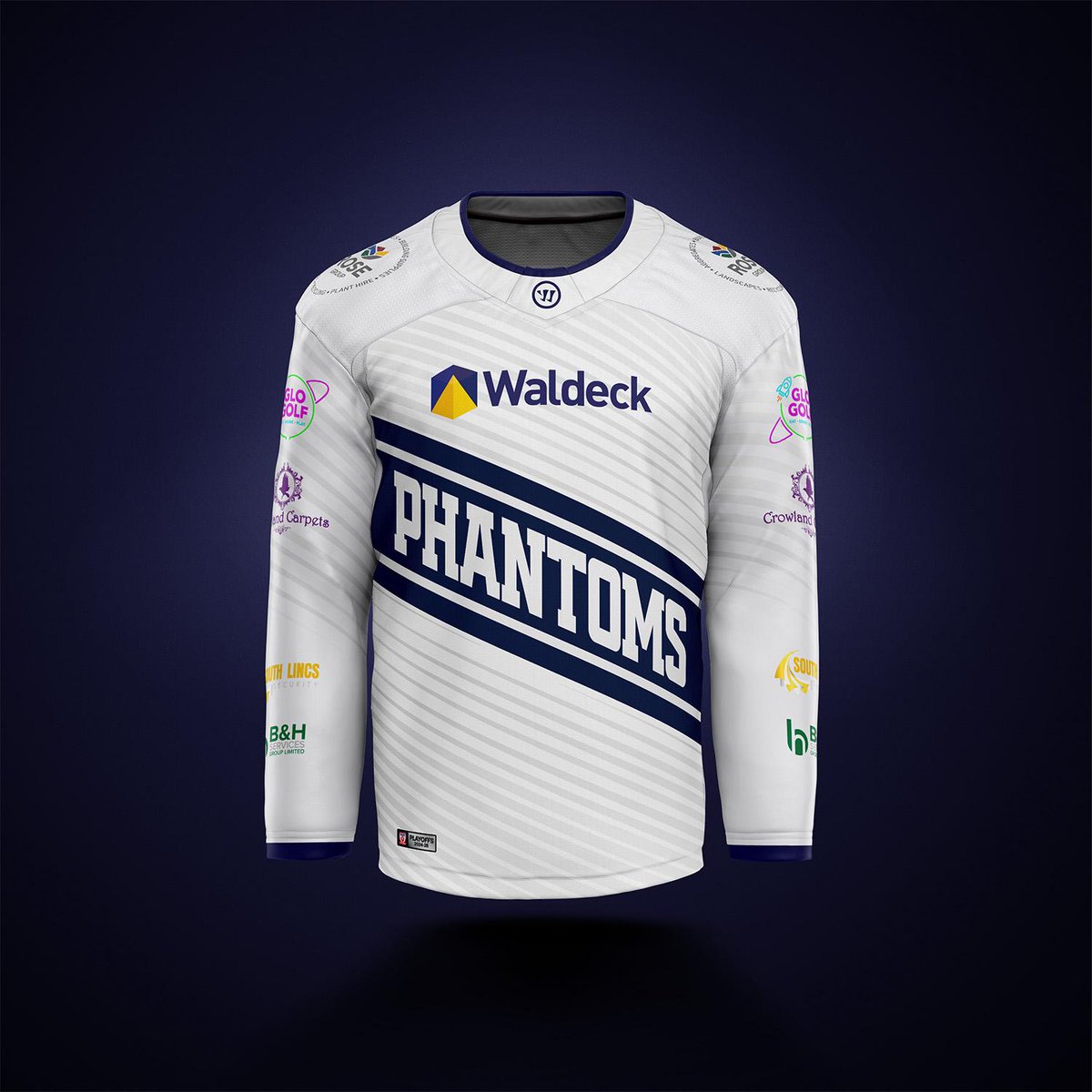 ianoffers's tweet photo. The Phantoms playoff shirts have arrived !
Liking this year's design - different enough from the regular season shirts.
Available via the clubs online shop: https://t.co/MsXL1cz7jc https://t.co/LDrAX1uEiW