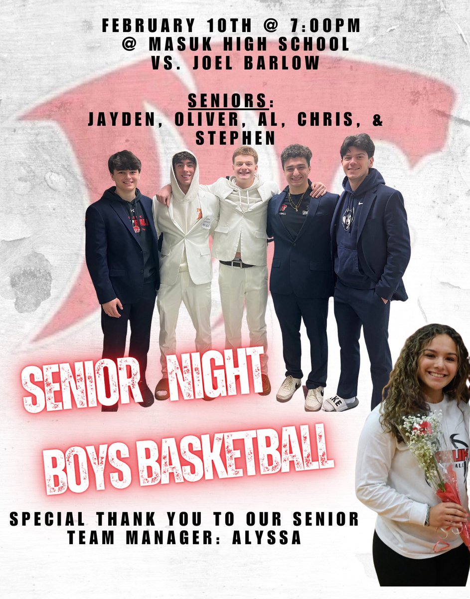 Celebrating our seniors tonight. Class of 2025. <a href="/MasukAthletics/">MasukAthletics</a>