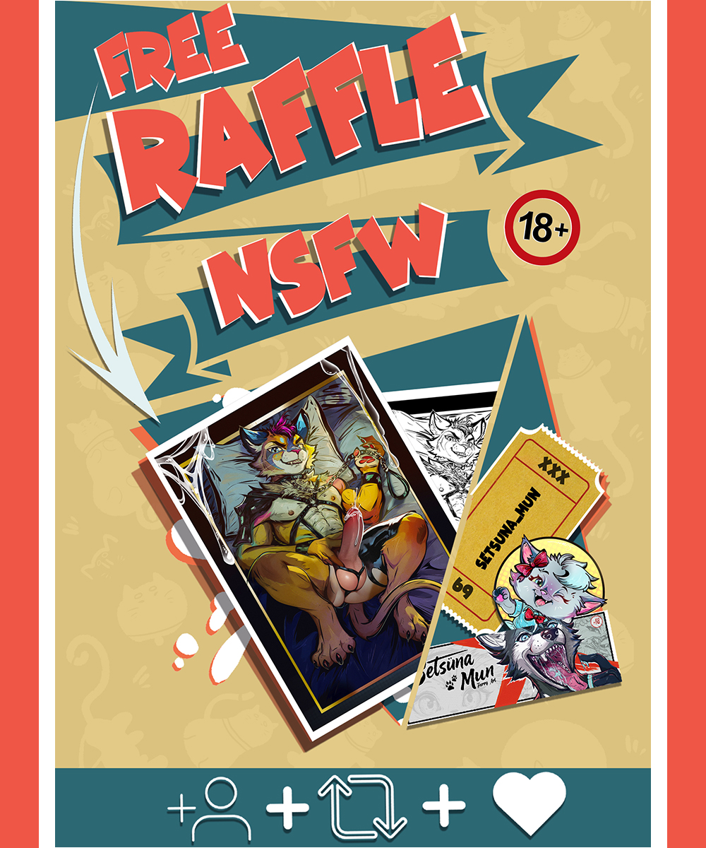 SetsunaMun's tweet image. 🔥 NSFW Raffle! 🔥

Celebrating my full art portfolio, I'm giving away a NSFW illustration worth €220! 🐱✨
··
How to enter? ✅ Follow me 🔄 RT + ❤️ this post
🚫 18+ only | ⏳ Ends Sunday, Feb 16
🎉 Winner announced: Mon 17
··
Good luck! 🍀✨ #FurryArt #NSFWRaffle #Raffle