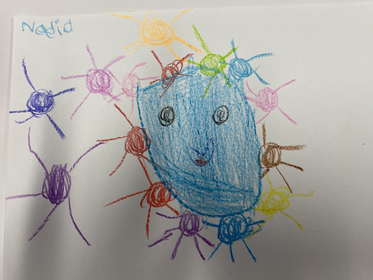 QueenB_Beta's tweet photo. Kindergarten Ss draw their worries- inspired by Ruby Finds a Worry https://t.co/LGyFYqBvuz