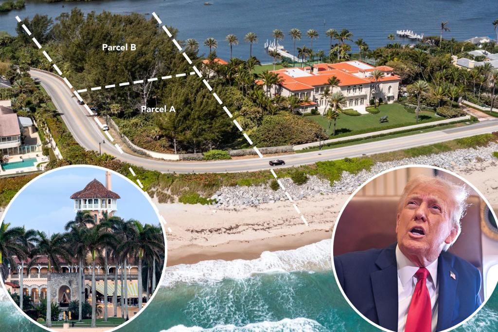nypost's tweet photo. Palm Beach lot near Mar-a-Lago lists for $200M — and it’s just dirt https://t.co/PDgssNeJFj https://t.co/I6bjWDpdrB