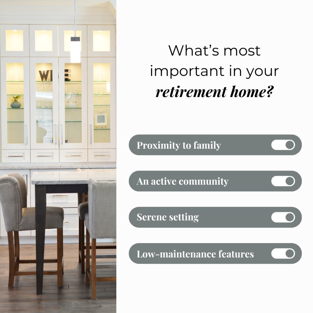 CooperPhelps3's tweet image. 🏡 Retirees, let’s talk dream homes! What’s most important in your retirement sanctuary: proximity to family, an active community, a serene setting, or low-maintenance features?

💬 Send a DM to start finding the perfect home for your next chapter.

#testhashtag onehashtag