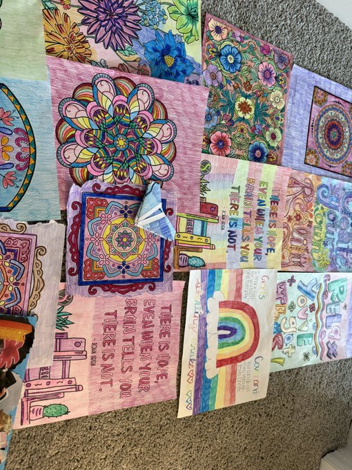 3 pic. When coloring is the only way to pass time in the psych ward https://t.co/1wkmyFzTfS